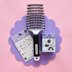 Detangler Brush & Bobble Elastic Set