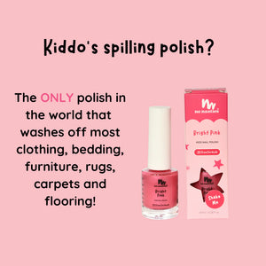 bright pink kids nail pol