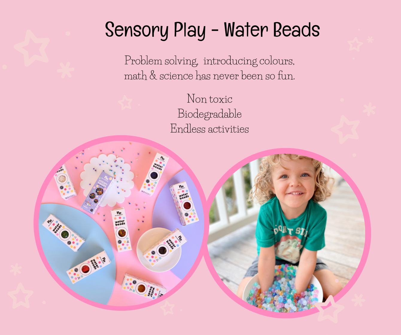 Sensory play ideas for kids using water beads