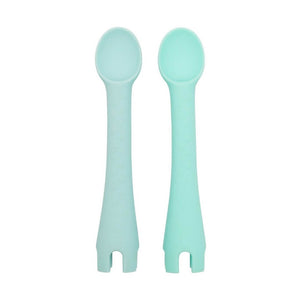 Little Woods Blue and Aqua First Utensil set