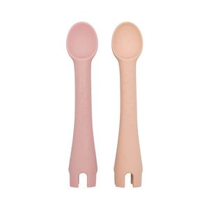 Little Woods Pink and apricot First Utensil Set