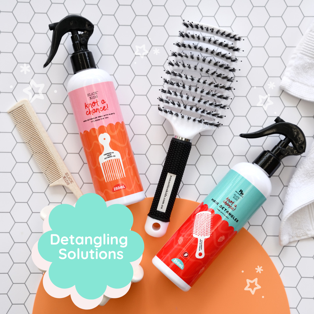 Natural detangler spray and brush on sale