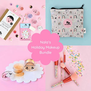 Kids holiday makeup set pink