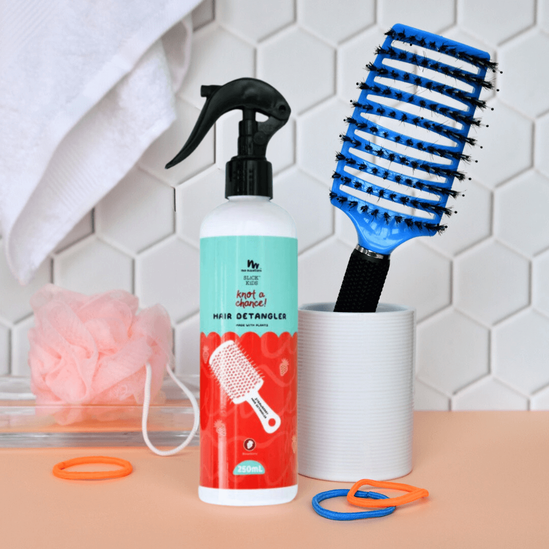 Strawberry Detangler Spray and Brush Set No Nasties Kids NZ