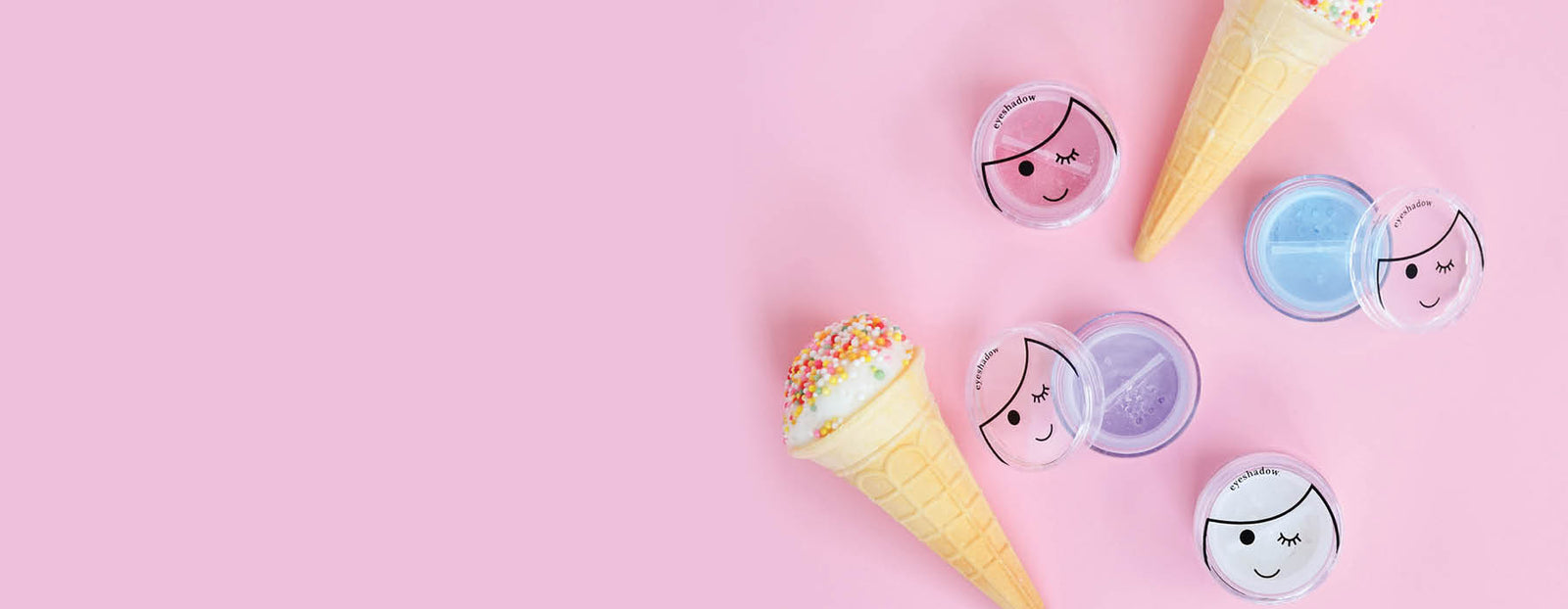 Kids play makeup and eyeshadow sets