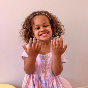 4 Pack Water-Based Kids Nail Polish | Blue, Purple, Pastel Pink and Bright Pink