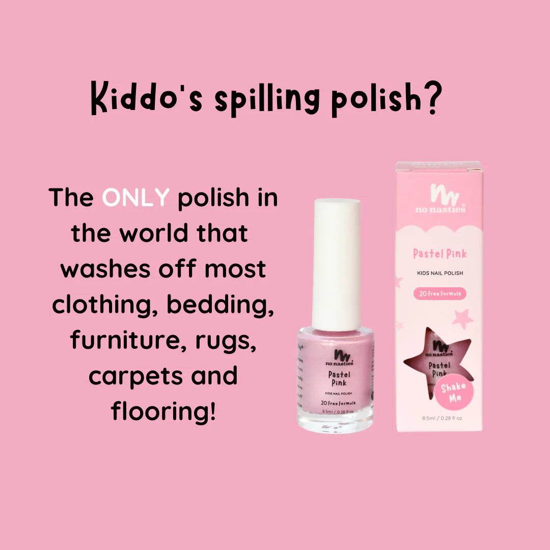 Pastel Pink Water-Based Kids Nail Polish