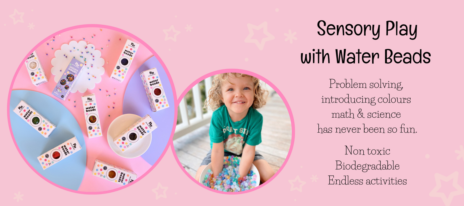 Play ideas for kids with sensory water beads