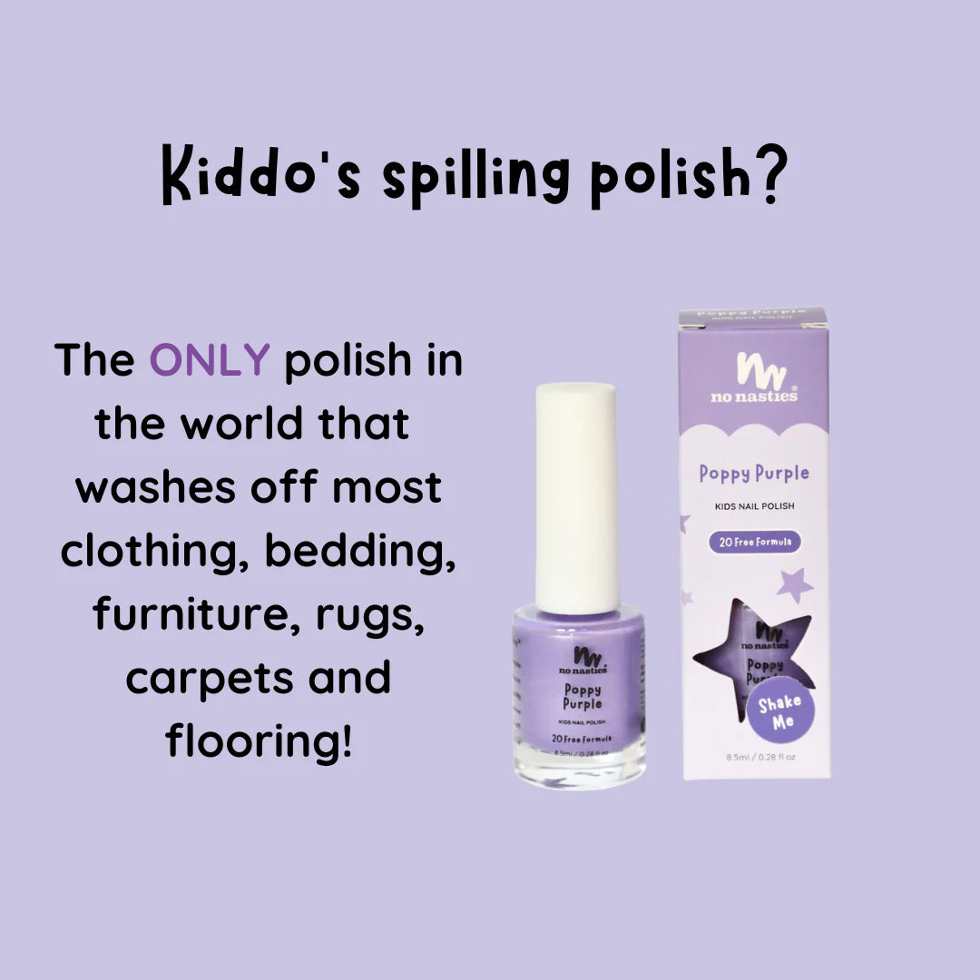 Purple Water-Based Kids Nail Polish