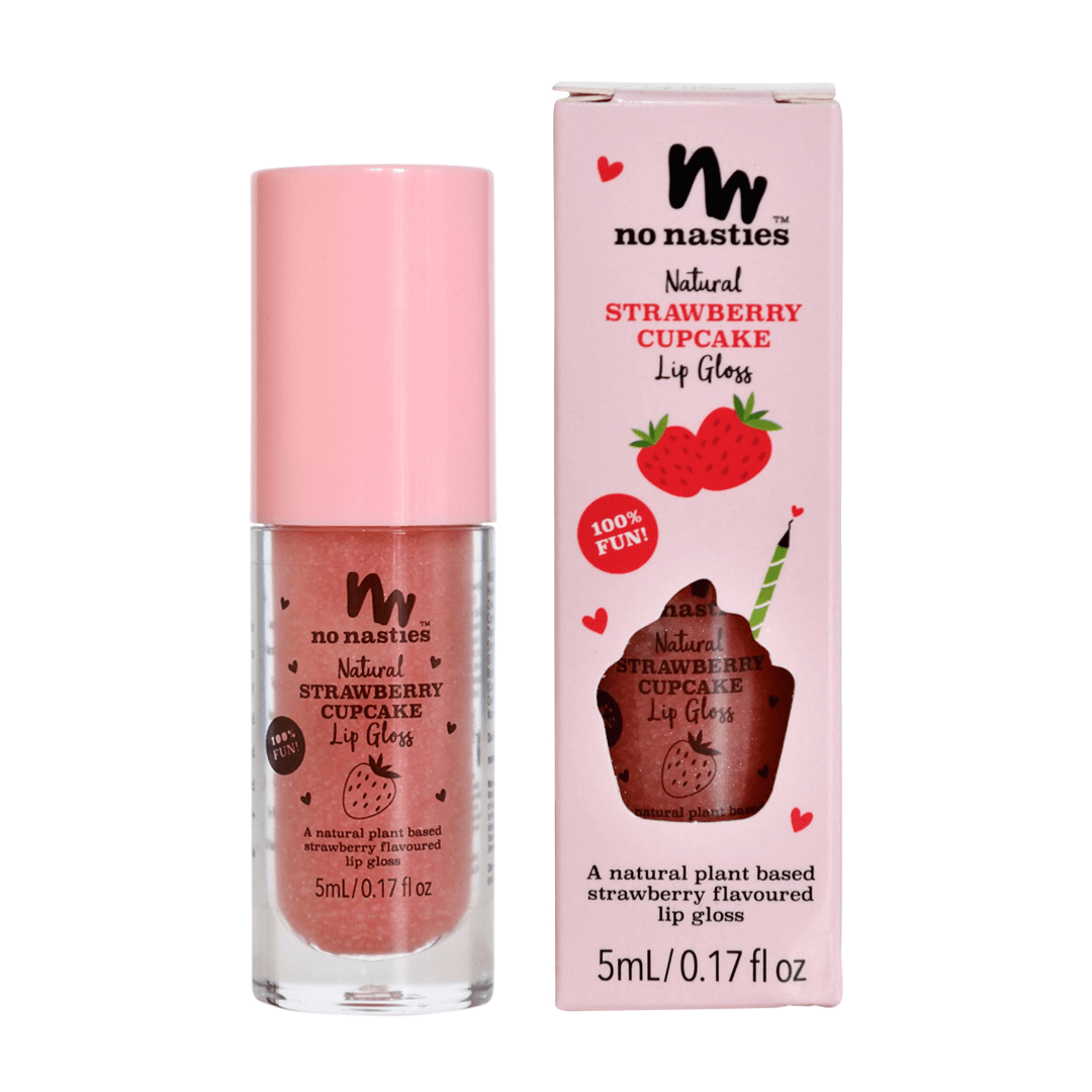 Strawberry Cupcake Lip Gloss and Nail Polish Set