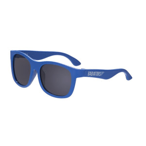 Babiators Navigator kids sunglasses in blue colour side view