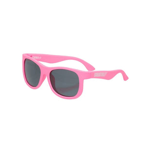 Babiators Navigator kids sunglasses in pink colour side view