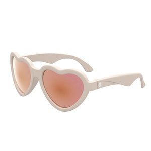 Polarised sunglasses for toddlers by Babiators heart shaped cream colour