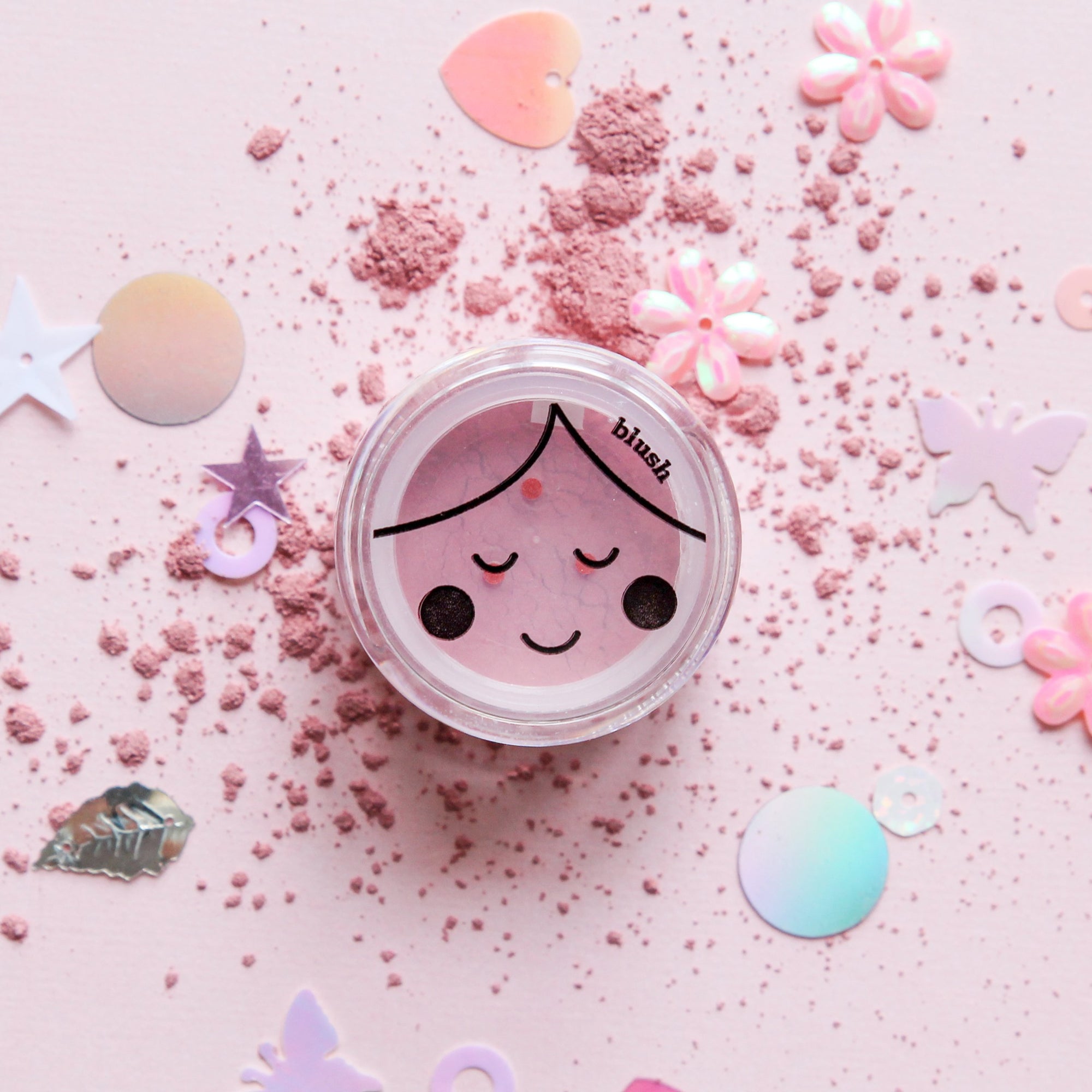 Natural dusty blush for kids who love makeup