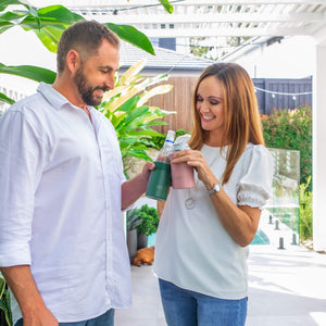 Mum and Dad enjoying a drink in can and bottle coolers by Montii