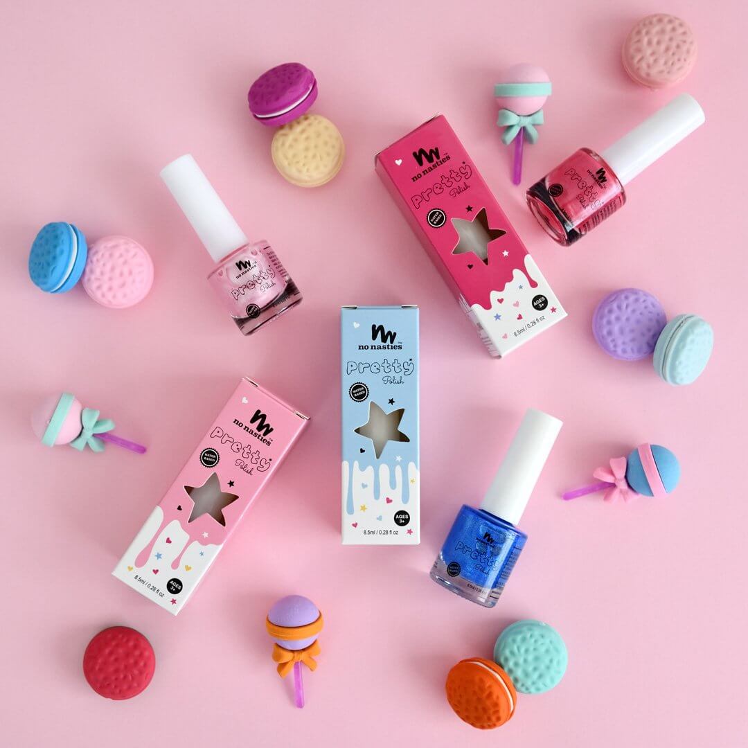 3 Pack Water-Based Kids Nail Polish