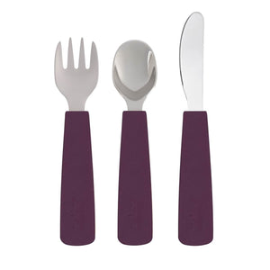 Toddler cutlery set plum