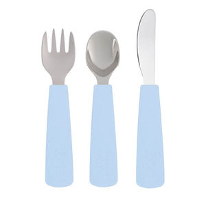 Toddler cutlery set powder blue