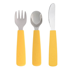 Toddler cutlery set yellow