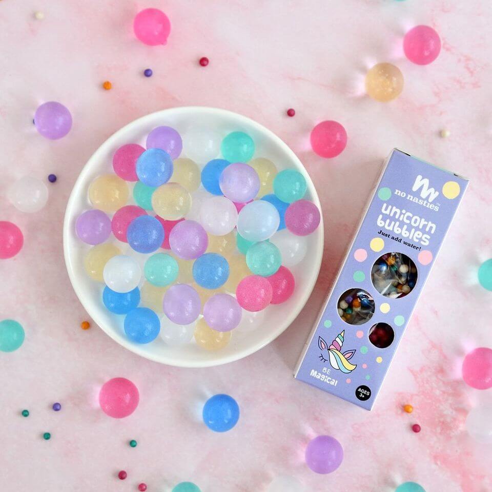 Water beads by No Nasties Kids NZ unicorn water beads