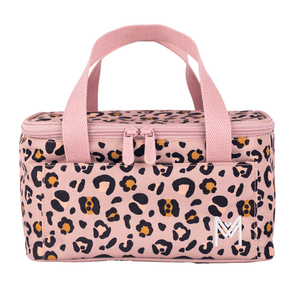 Blossom leopard cooler bag on white background