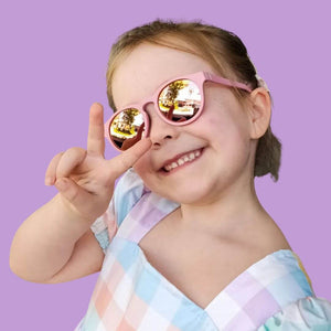 Polarised keyhole sunglasses for kids ballerina pink