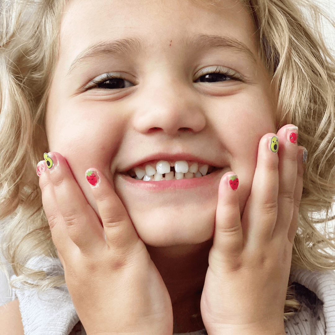 Nail sticker and water based nail polish for kids