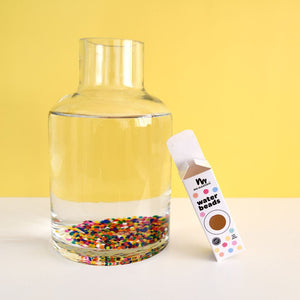 Water beads sensory play in rainbow colours