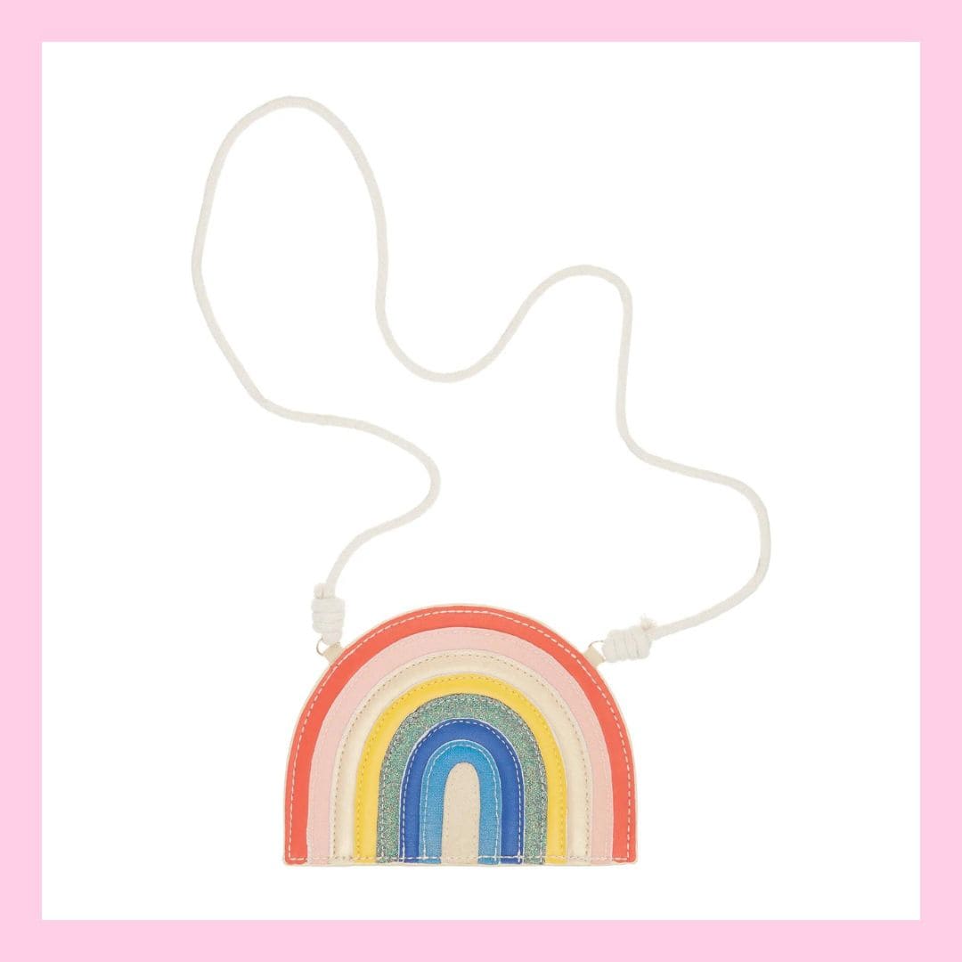 colourful rainbow handbag for kids